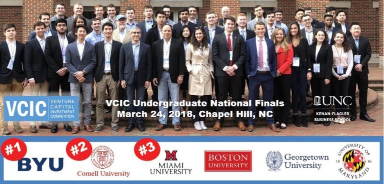 VCIC Undergraduate National Finalists; Competition held at UNC-Chapel Hill on March 24, 2018