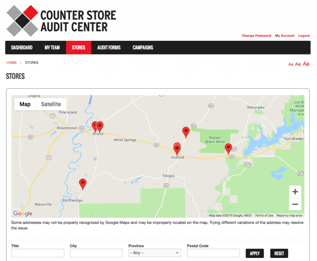 Counter Tools Store Audit Center