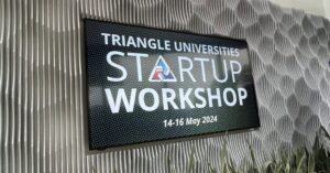 Triangle Universities Startup Workshop sign